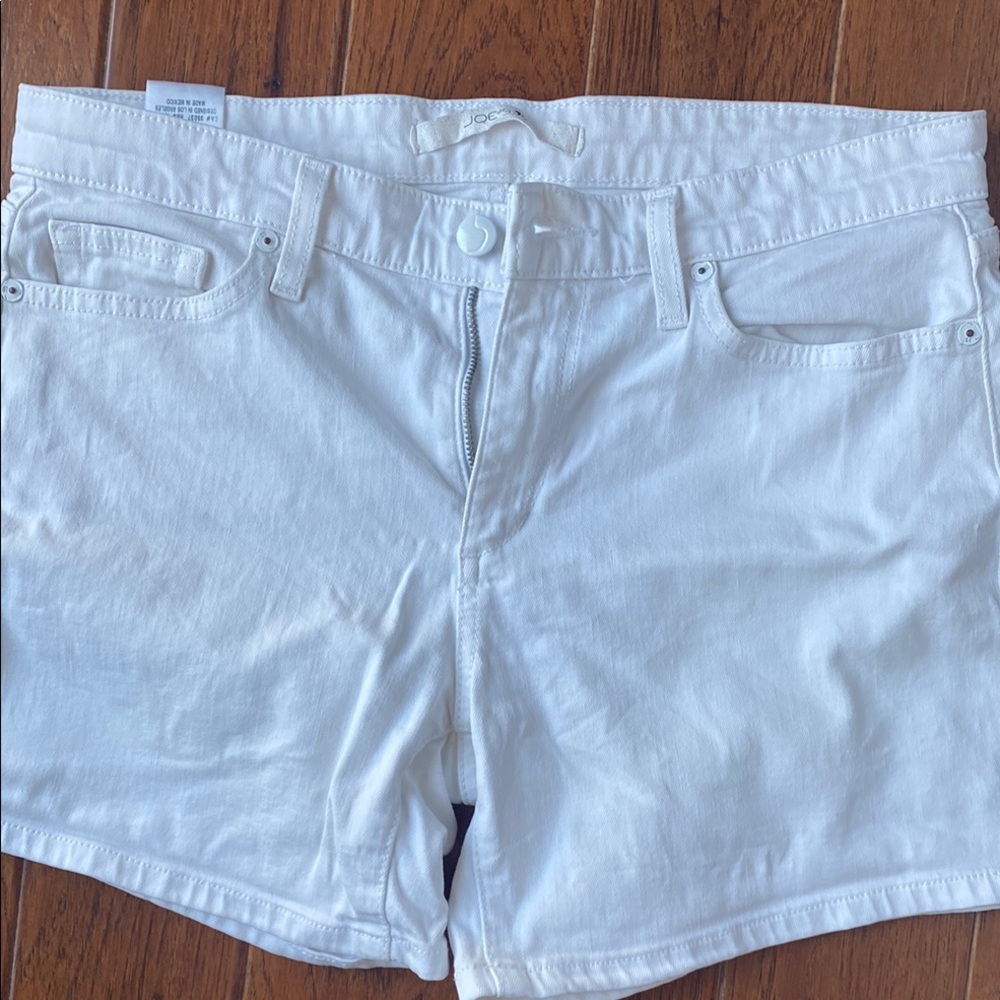 Joe's Jeans White Jean Shorts Mid-Length